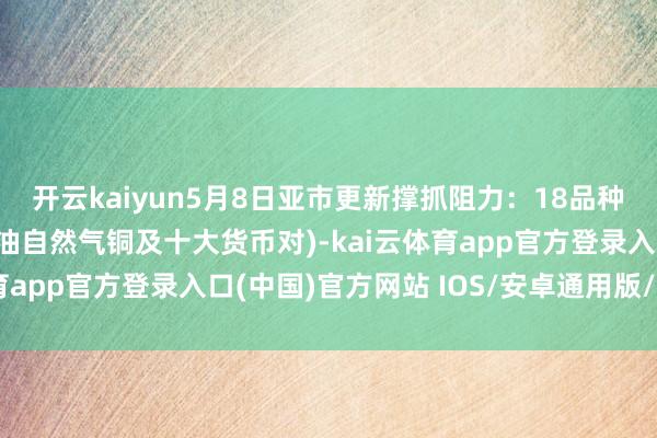 开云kaiyun5月8日亚市更新撑抓阻力：18品种撑抓阻力(金银铂钯原油自然气铜及十大货币对)-kai云体育app官方登录入口(中国)官方网站 IOS/安卓通用版/手机版