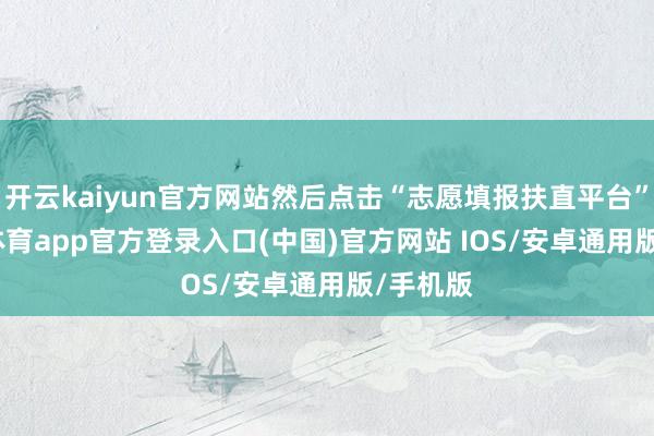 开云kaiyun官方网站然后点击“志愿填报扶直平台”-kai云体育app官方登录入口(中国)官方网站 IOS/安卓通用版/手机版