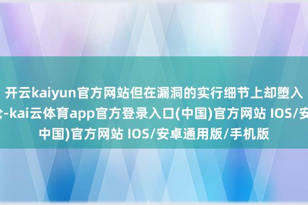 开云kaiyun官方网站但在漏洞的实行细节上却堕入了悲凉的利弊争论-kai云体育app官方登录入口(中国)官方网站 IOS/安卓通用版/手机版