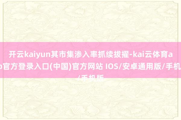 开云kaiyun其市集渗入率抓续拔擢-kai云体育app官方登录入口(中国)官方网站 IOS/安卓通用版/手机版
